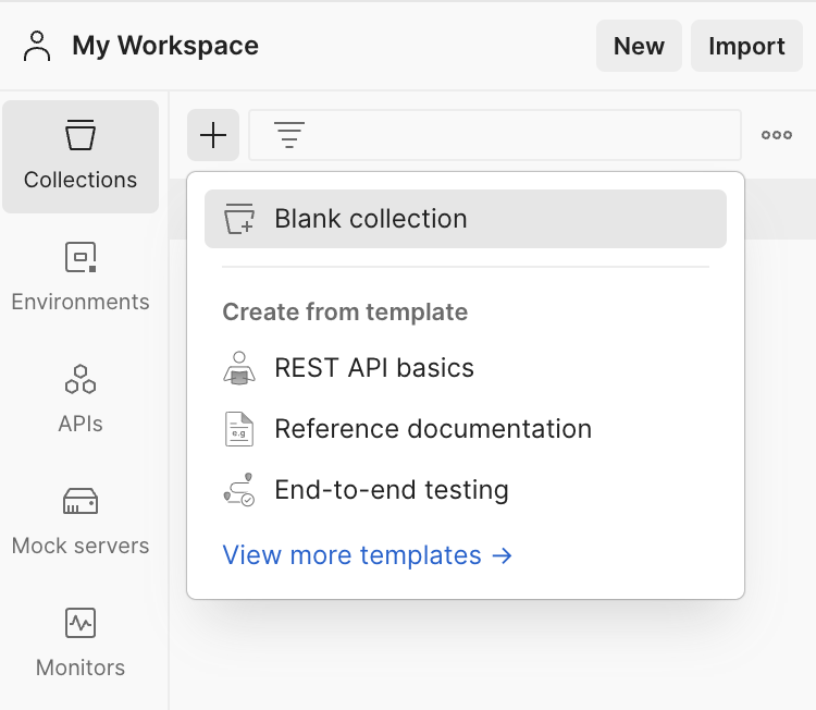 Создание коллекции