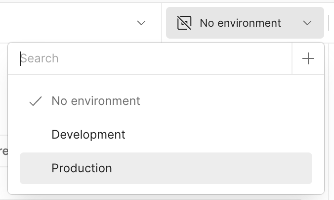 Выбор окружения