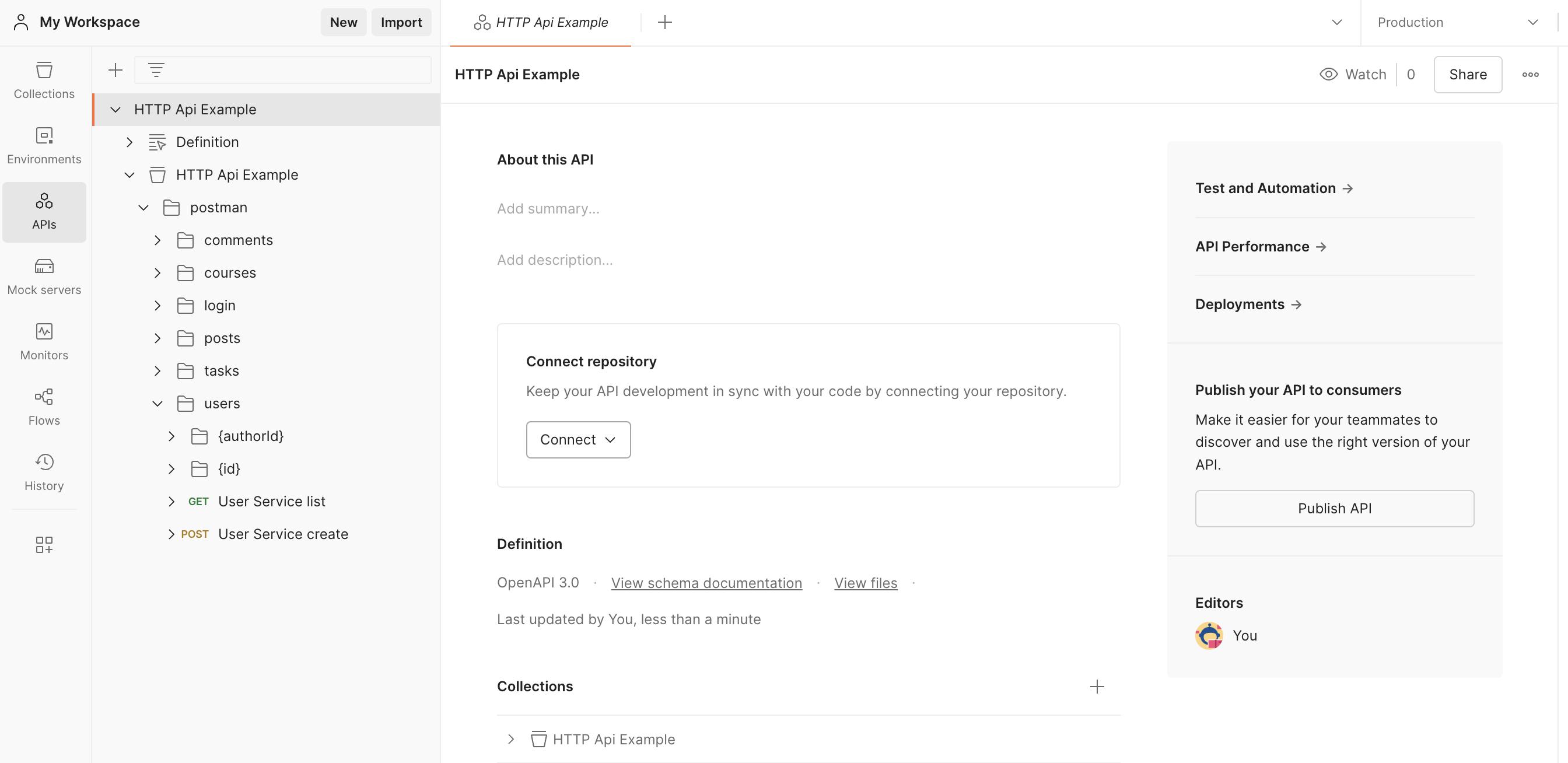 API с коллекцией
