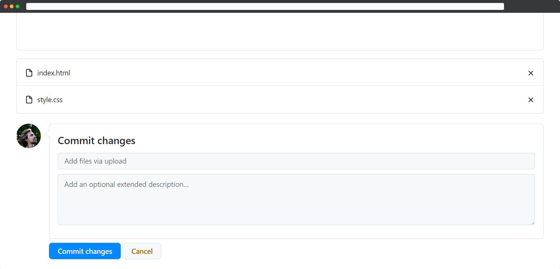 Загрузка файлов в репозиторий